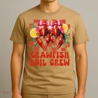Crawfish Boil Crew Coquette Crawfish Season Cajun Seafood T-Shirt thumb 3