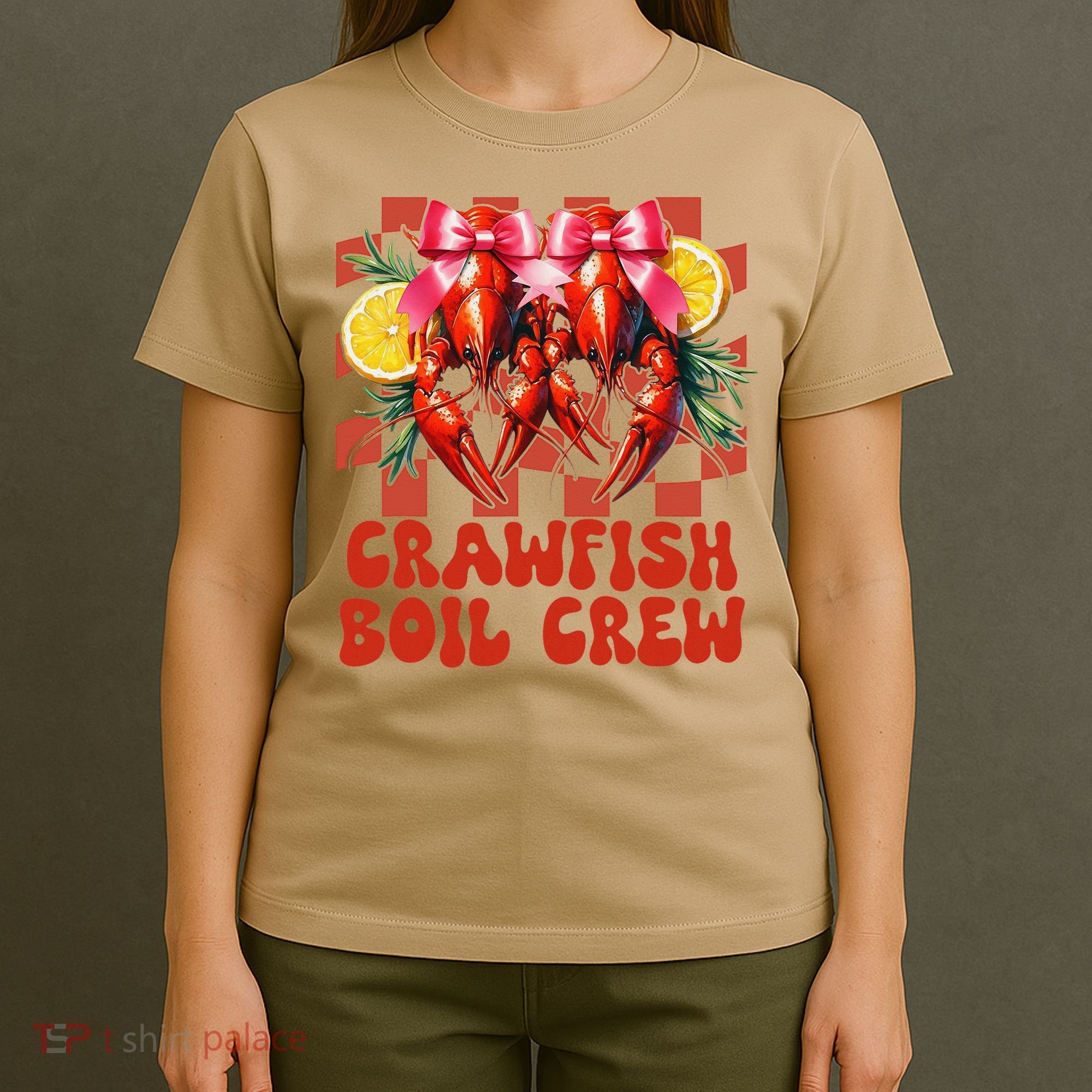 Crawfish Boil Crew Coquette Crawfish Season Cajun Seafood T-Shirt