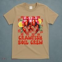 Crawfish Boil Crew Coquette Crawfish Season Cajun Seafood T-Shirt thumb 5