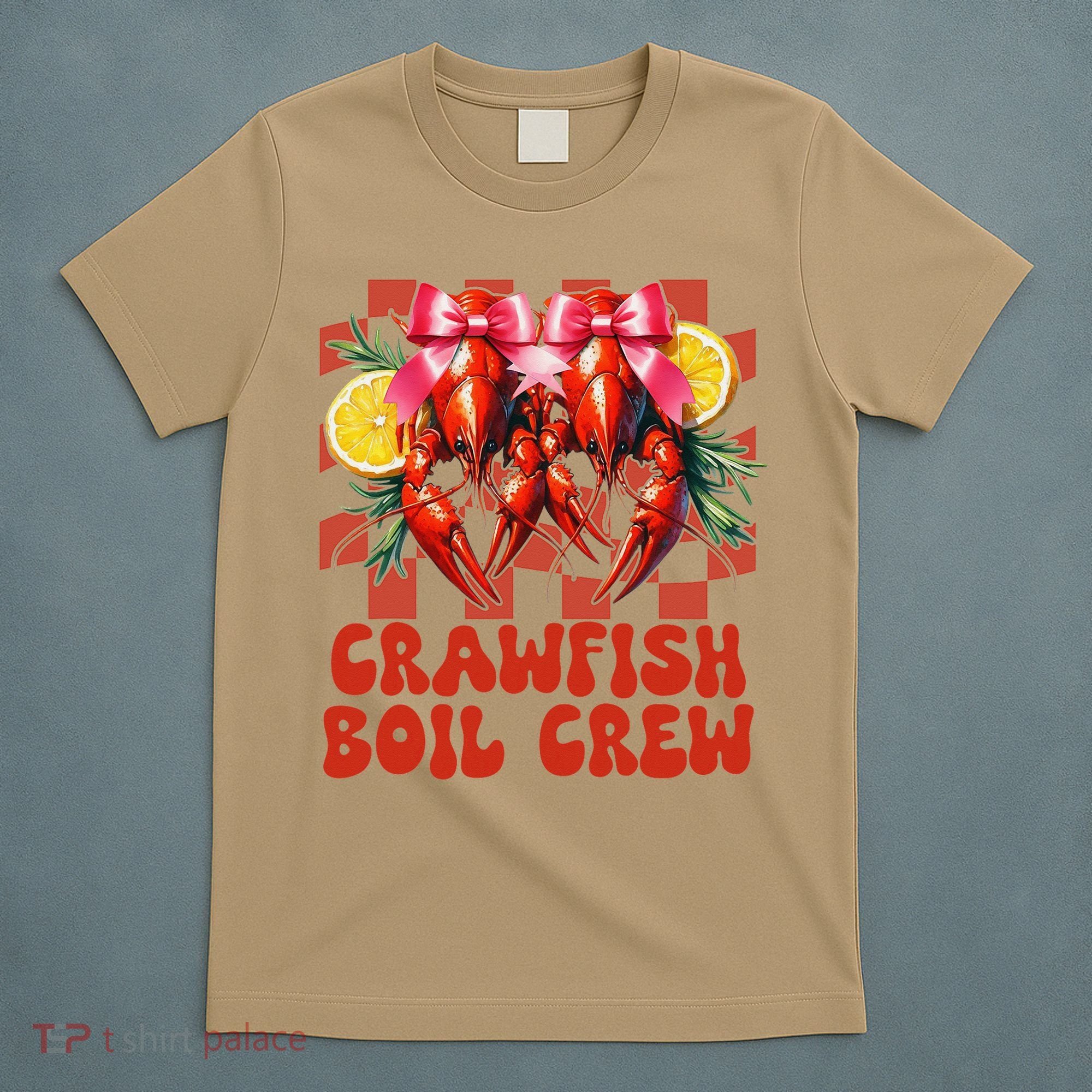 Crawfish Boil Crew Coquette Crawfish Season Cajun Seafood T-Shirt