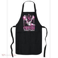 Crush Breast Cancer Awareness Bling Pink Ribbon Apron thumb 0