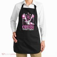 Crush Breast Cancer Awareness Bling Pink Ribbon Apron thumb 2