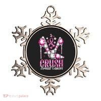 Crush Breast Cancer Awareness Bling Pink Ribbon Ornament thumb 0
