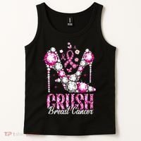 Crush Breast Cancer Awareness Bling Pink Ribbon Tank Top thumb 2