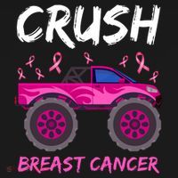 Crush Breast Cancer Awareness Monster Truck Coaster thumb 2