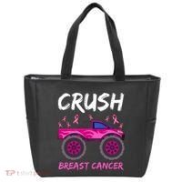 Crush Breast Cancer Awareness Monster Truck Tote Bag thumb 0