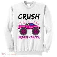 Crush Breast Cancer Awareness Monster Truck Sweatshirt thumb 0