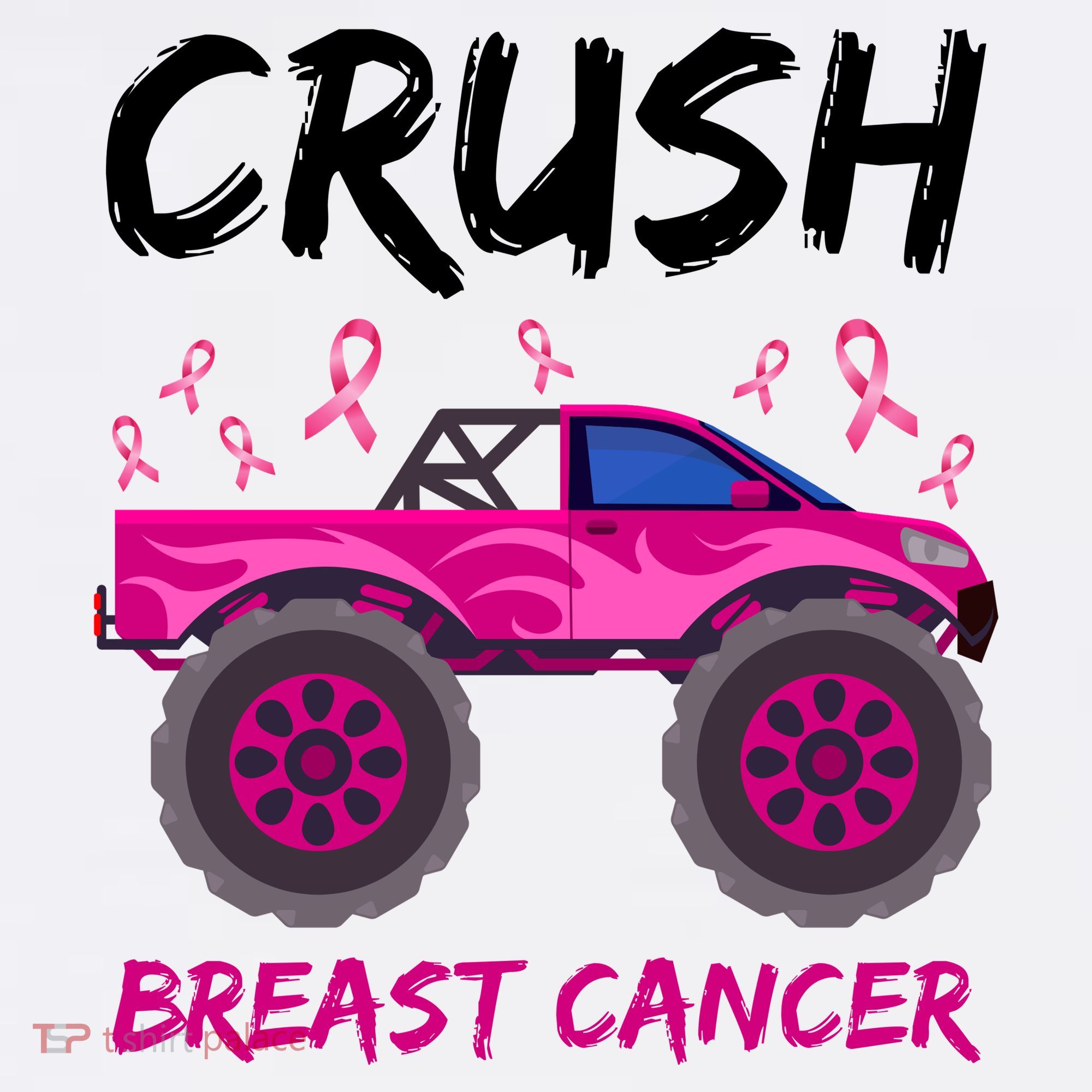 Crush Breast Cancer Awareness Monster Truck Sweatshirt