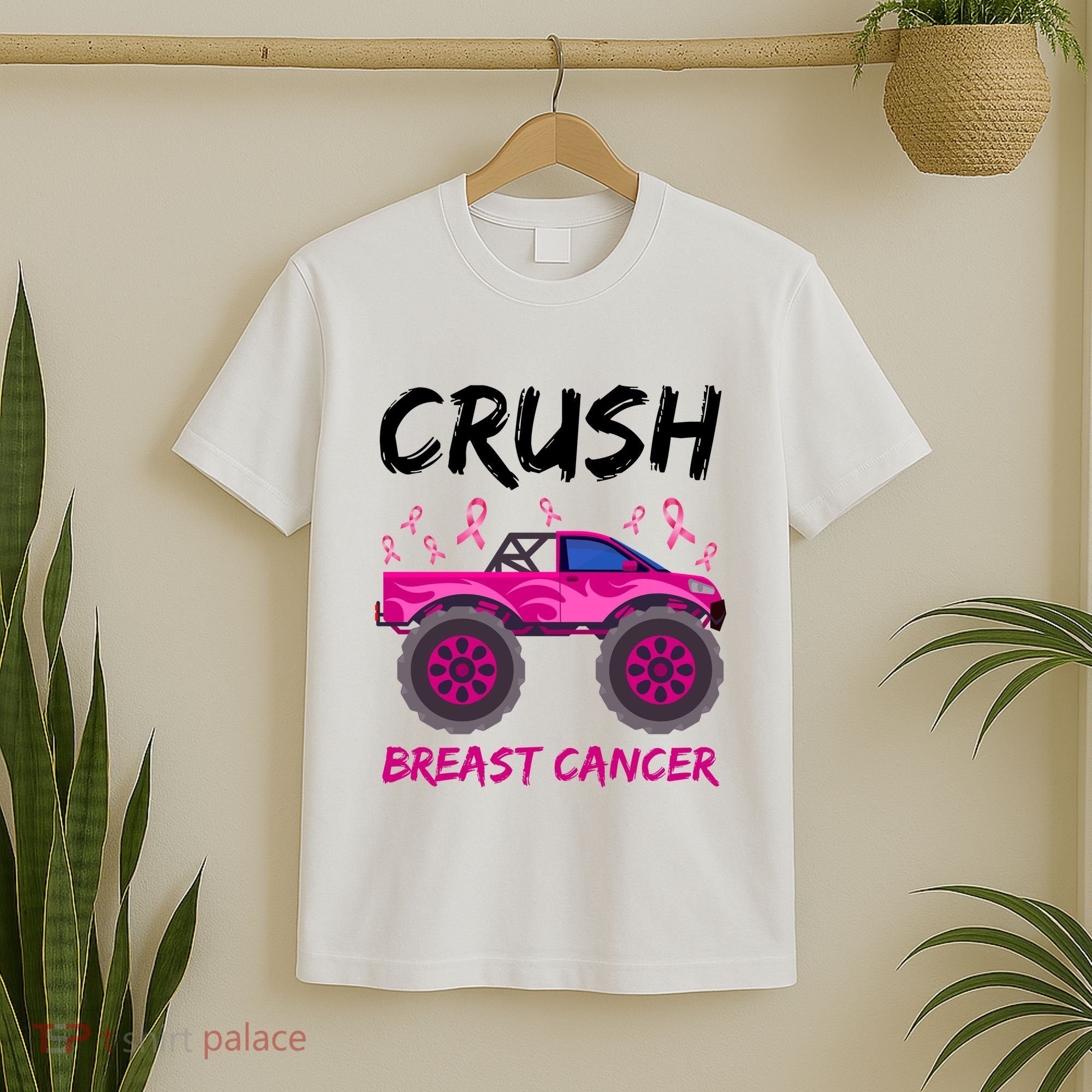 Crush Breast Cancer Awareness Monster Truck T-Shirt