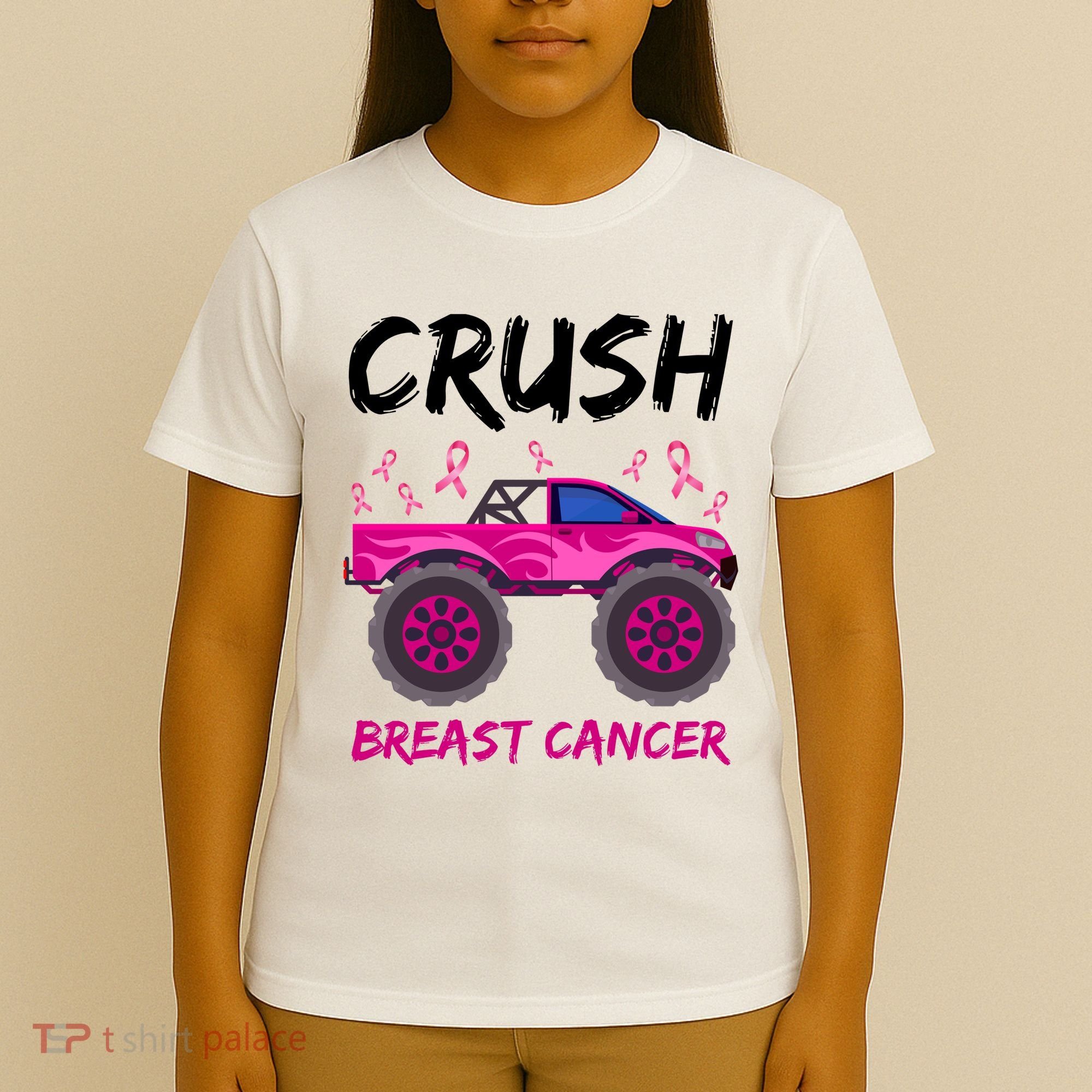 Crush Breast Cancer Awareness Monster Truck T-Shirt
