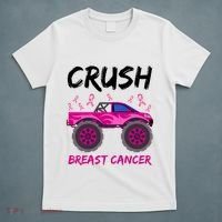 Crush Breast Cancer Awareness Monster Truck T-Shirt thumb 5