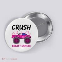 Crush Breast Cancer Awareness Monster Truck Button thumb 0