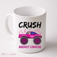Crush Breast Cancer Awareness Monster Truck Coffee Mug thumb 0