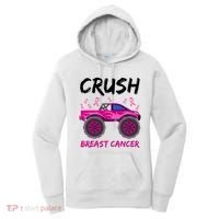 Crush Breast Cancer Awareness Monster Truck Women's Hoodie thumb 0
