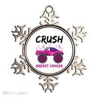 Crush Breast Cancer Awareness Monster Truck Ornament thumb 0