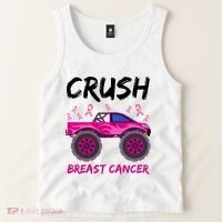 Crush Breast Cancer Awareness Monster Truck Tank Top thumb 2