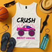 Crush Breast Cancer Awareness Monster Truck Tank Top thumb 4