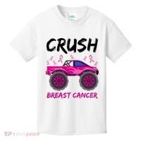 Crush Breast Cancer Awareness Monster Truck Kids T-Shirt thumb 0