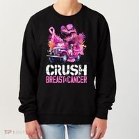 Crush Breast Cancer TRex Dinosaur Women's Sweatshirt thumb 0