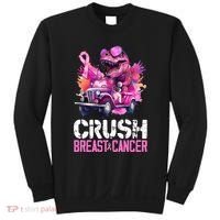 Crush Breast Cancer TRex Dinosaur Sweatshirt thumb 0
