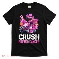 Crush Breast Cancer TRex Dinosaur T-Shirt thumb 0