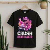 Crush Breast Cancer TRex Dinosaur T-Shirt thumb 2