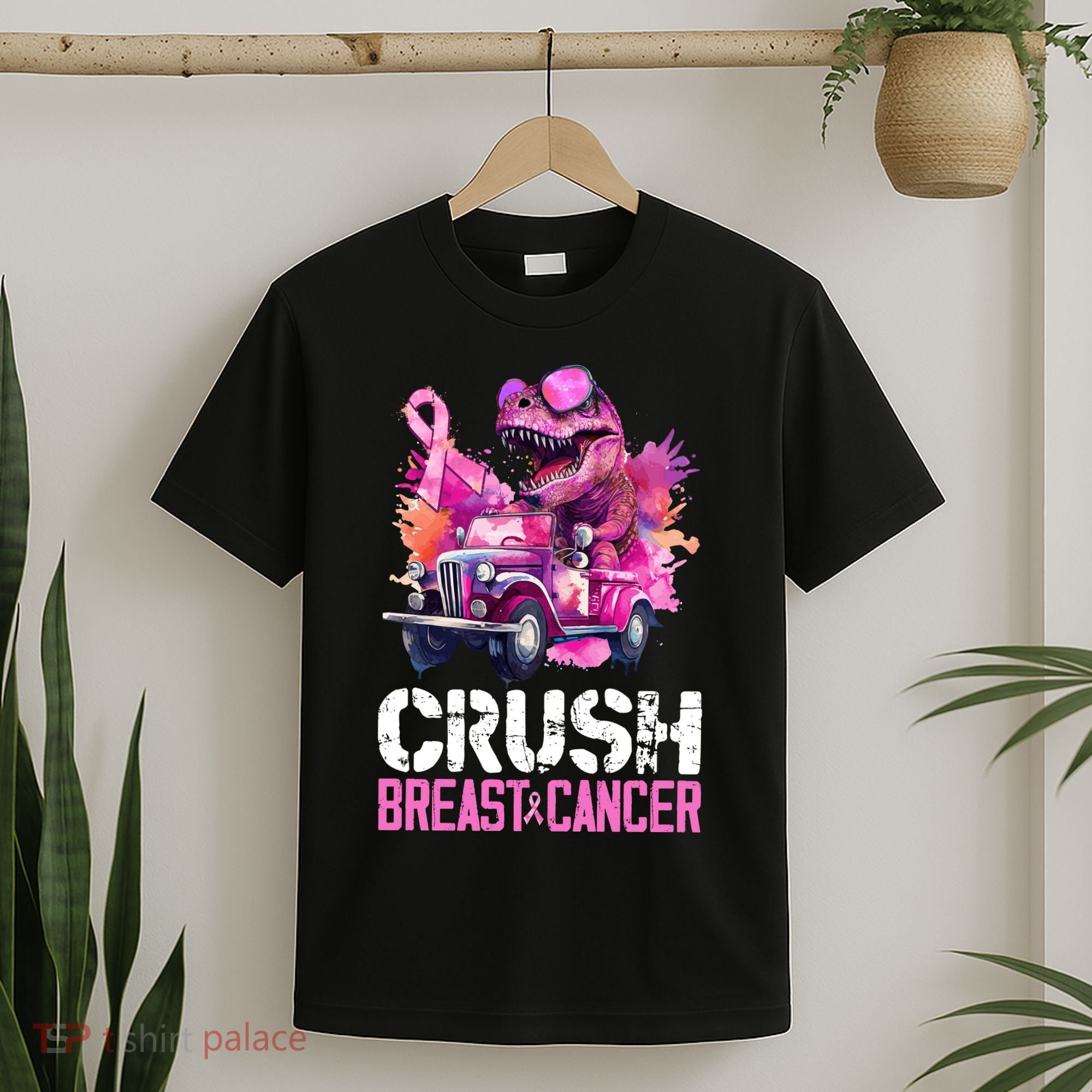 Crush Breast Cancer TRex Dinosaur T-Shirt
