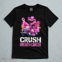 Crush Breast Cancer TRex Dinosaur T-Shirt thumb 5