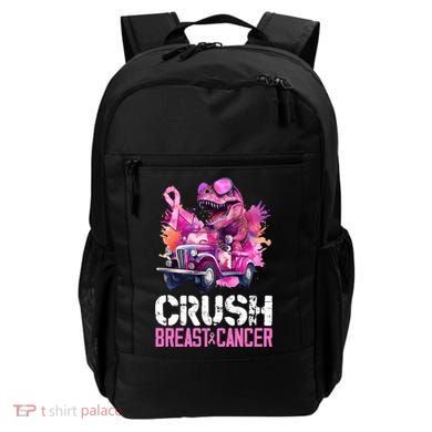 Crush Breast Cancer TRex Dinosaur Backpack
