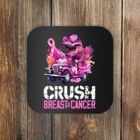 Crush Breast Cancer TRex Dinosaur Coaster thumb 0