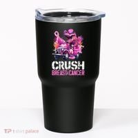 Crush Breast Cancer TRex Dinosaur Tumbler thumb 0