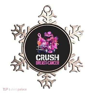 Crush Breast Cancer TRex Dinosaur Ornament