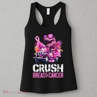 Crush Breast Cancer TRex Dinosaur Women's Tank Top thumb 3