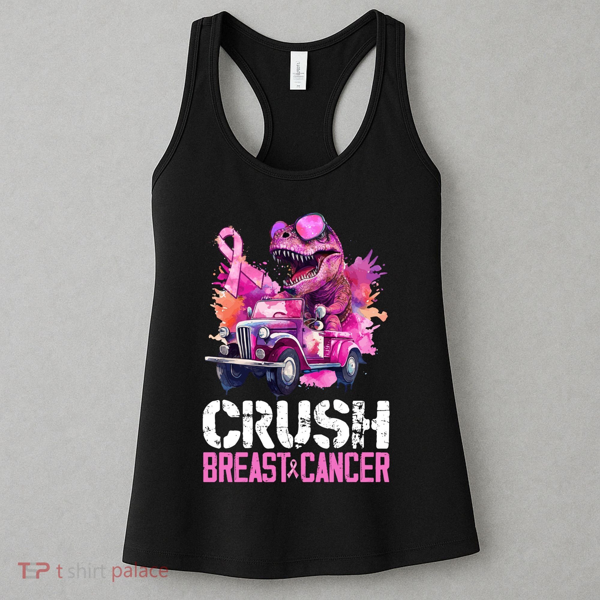 Crush Breast Cancer TRex Dinosaur Women's Tank Top