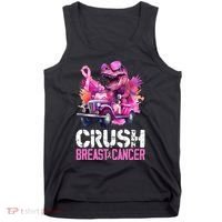 Crush Breast Cancer TRex Dinosaur Tank Top thumb 0