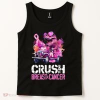 Crush Breast Cancer TRex Dinosaur Tank Top thumb 2