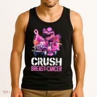Crush Breast Cancer TRex Dinosaur Tank Top thumb 3