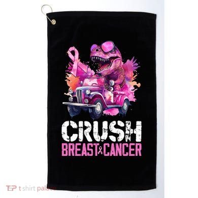 Crush Breast Cancer TRex Dinosaur Golf Towel