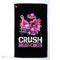 Crush Breast Cancer TRex Dinosaur Golf Towel thumb 0