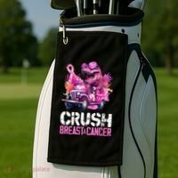 Crush Breast Cancer TRex Dinosaur Golf Towel thumb 2