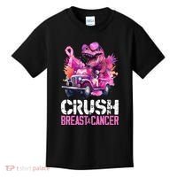 Crush Breast Cancer TRex Dinosaur Kids T-Shirt thumb 0