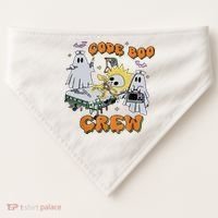 Code Boo Crew Funny Ghost Nurse Halloween USA-Made Doggie Bandana thumb 0