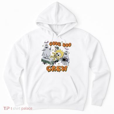 Code Boo Crew Funny Ghost Nurse Halloween Hoodie