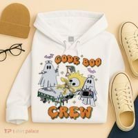 Code Boo Crew Funny Ghost Nurse Halloween Hoodie thumb 4