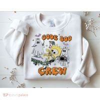 Code Boo Crew Funny Ghost Nurse Halloween Sweatshirt thumb 2