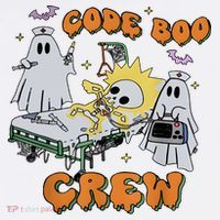 Code Boo Crew Funny Ghost Nurse Halloween Polo thumb 3