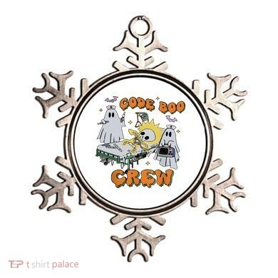 Code Boo Crew Funny Ghost Nurse Halloween Ornament