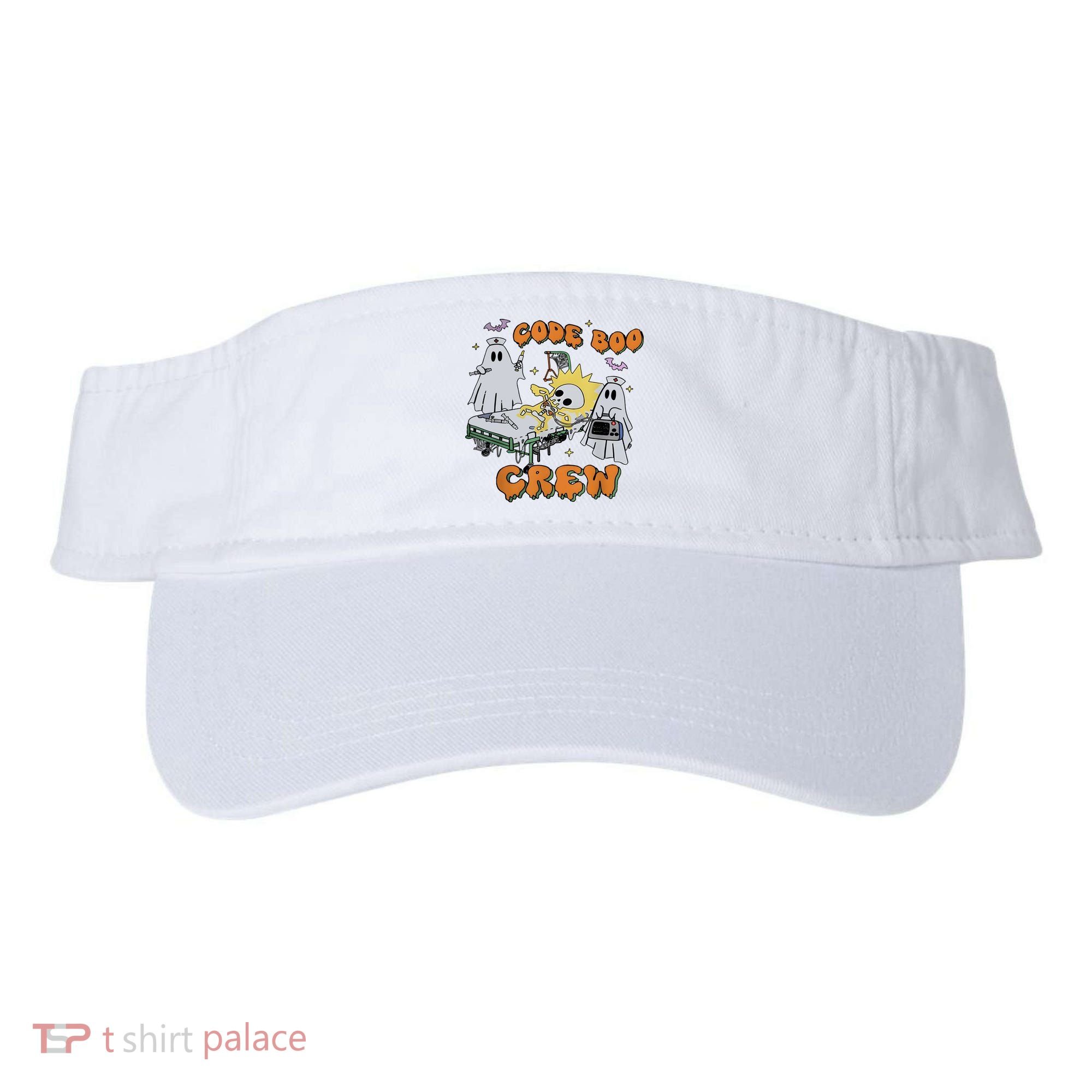 Code Boo Crew Funny Ghost Nurse Halloween Visor