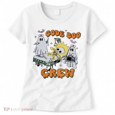 Code Boo Crew Funny Ghost Nurse Halloween Women's T-Shirt
