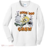 Code Boo Crew Funny Ghost Nurse Halloween Kids Long Sleeve Shirt thumb 0